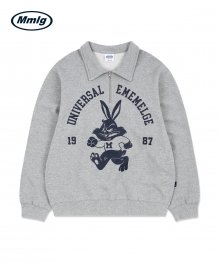 [Mmlg] RABBIT HALF ZIP SWEAT (GREY)