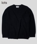 라츠(LOTS) 캐시미어 슬릿 스웨터 반타 블랙