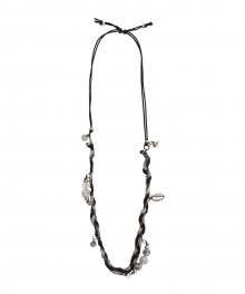 LIFUL BEADS OBJET NECKLACE black