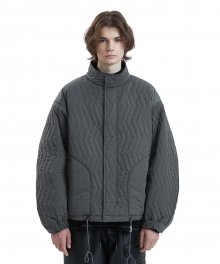 LIFUL QUILTED M-65 SHORT PARKA gray