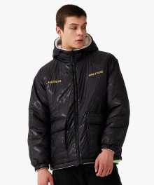 REVERSIBLE SHERPA PADDED JACKET -BLACK