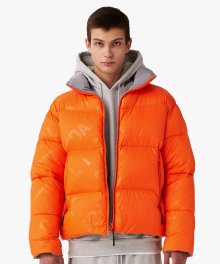 REVERSIBLE GOOSE SHORT DOWN JACKET - ORANGE