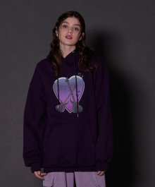 20ICMFW018 Punk love graphic hood_Shadow purple