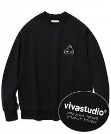 XLARGE×VIVASTUDIO PULL OVER CREWNECK SWEAT [BLACK]