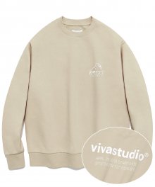 XLARGE×VIVASTUDIO PULL OVER CREWNECK SWEAT [BEIGE]