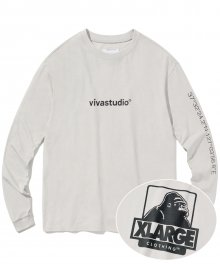 XLARGE×VIVASTUDIO L/S TEE OG [BEIGE]