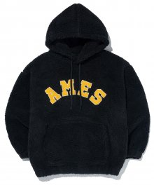 BASIC ARCH LOGO SHEARLING HOODIE_BK