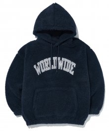 WORLDWIDE LOGO SHEARLING HOODIE_NV