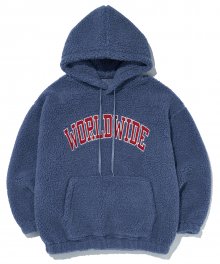 WORLDWIDE LOGO SHEARLING HOODIE_SB