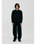 보이센트럴(BOY CENTRAL) round neck knit black