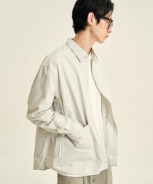 Side Slit Shirts [Light Grey]