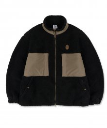 Double Pocket Sherpa Jacket [BLACK]
