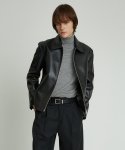 앤드로스(ANDROS) [ESSENTIAL] Trento Simple Leather Jacket
