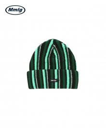 [Mmlg] BRUSHED STRIPE BEANIE (EMERALD GREEN)