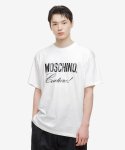 모스키노(MOSCHINO) 쿠튀르 로고 프린트 티셔츠 - 화이트 / WMJ3TS05-1002