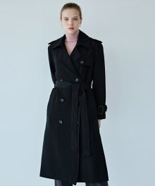 Soft Double Trench Coat_Black