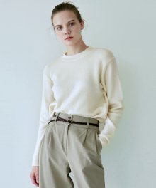 Natural Wide Neck Knit_Cream