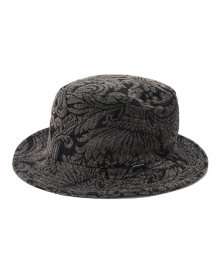 FLORAL JACQUARD HAT (BLACK)