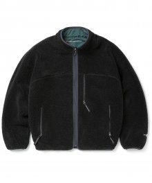 Reversible Boa Fleece Jacket Black