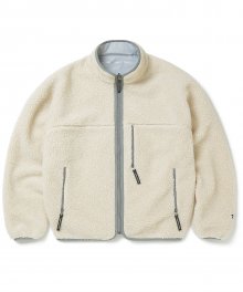 Reversible Boa Fleece Jacket Ivory