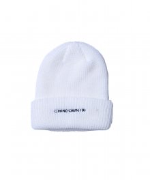 BASIC BEANIE CHINDOWN EMBROIDERED (IVORY)