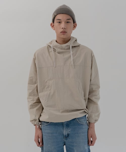 Анорак с капюшоном на завязках_Beige