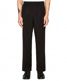 WILLIAM FRONT STITCH BOOT CUT BLACK SLACKS