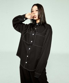 20AW SQUARE SHIRT - BLACK