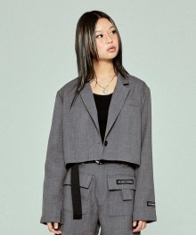 20AW CROP JACKET - GREY