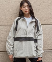 [UNISEX] SYMBOL RAGLAN ANORAK JUMPER_GRAY