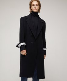Cashmere Half Double Coat - Black