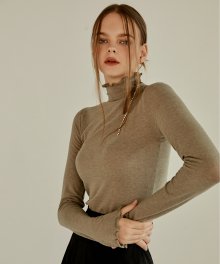 Bell Sleeve Turtleneck  Khaki