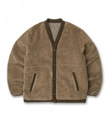 DROP SHOULDER REVERSIBLE CARDIGAN(brown)