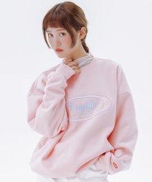 [판매중지] 로고 스웻 셔츠 (핑크)