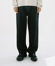 WIDE ONE TUCK SLACKS JA [BLACK]