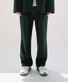 WIDE ONE TUCK SLACKS JA [GREY]