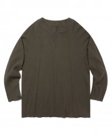 WAFFLE L/S TEE JA [BROWN]