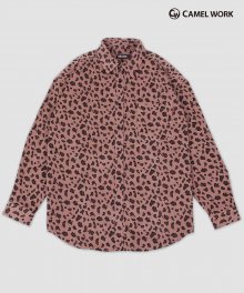 Corduroy Leopard Shirts(Pink)