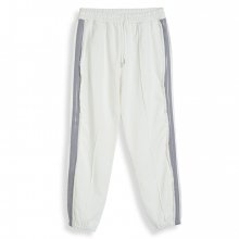 DESTROYED SIDE BAND POINT WHITE SWEATPANTS