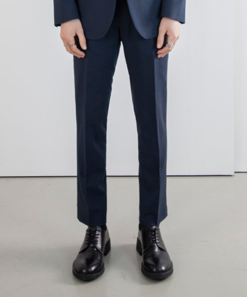 Men's Pant British Style Casual Suit Pants High Waist Straight Trousers  Business | eBay