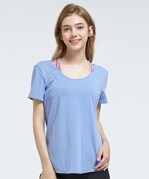 씨엘코코(CIELCOCO) CLWT8017 로고 플레이 티셔츠 오션블루 - 15,400 | 무신사 스토어