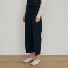 raw cut wool pants (navy)