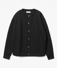 Cardigan Sweat Shirts [Black]