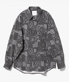 Paisley Corduroy Shirts [Black]