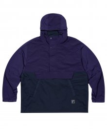 Multi Colored Hoodie Anorak Purple
