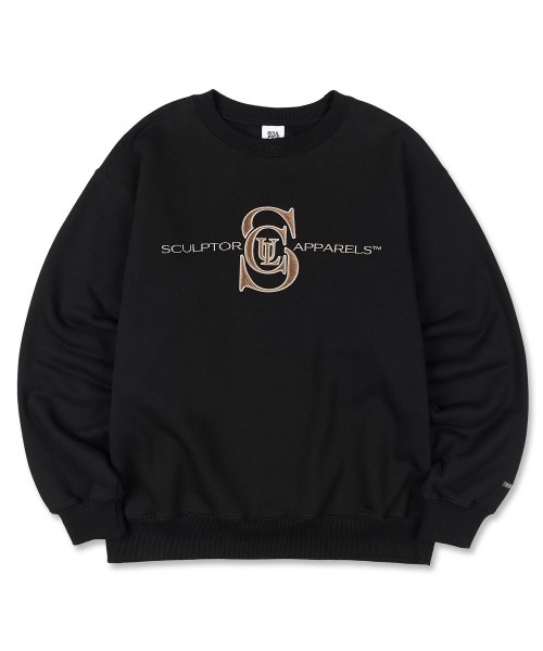 스컬프터(SCULPTOR) Satin Applique Sweatshirt Black - 43,400 | 무 
