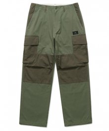 Two Tone Cargo Pants (Olive Drab)