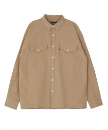 COTTON POCKET SHIRTS(BEIGE)