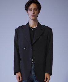 2Way 3Button Blazer - Black