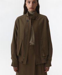 WOOL HARRINGTON JACKET WOMEN JA [SAND BEIGE]